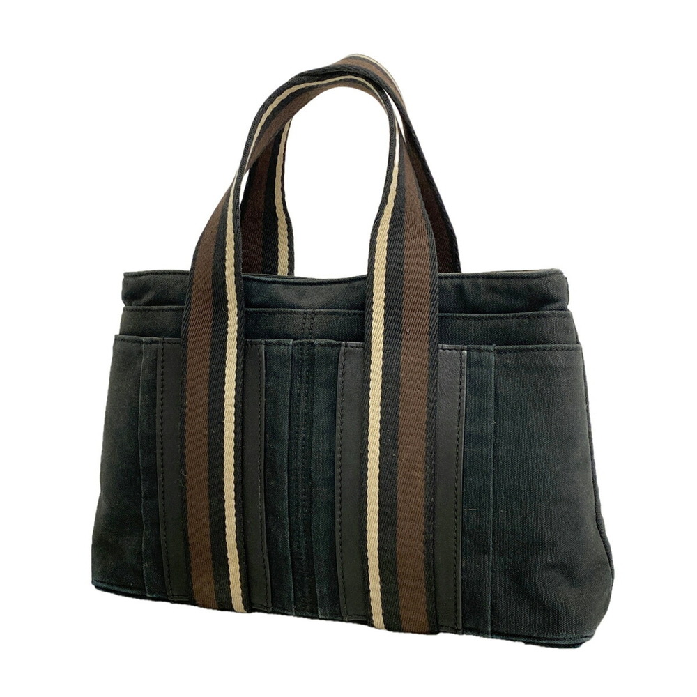 Hermes Troca Horizontal PM Canvas Tote Bag, Black, Women's